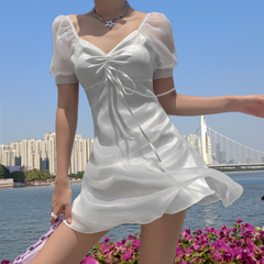 Mariah Carey Dress Retro Waist-Controlled Princess Dress Tulle Dress