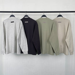 Fog Essentials Long Sleeve T-Shirt Unisex Flocking Logo Loose Sweater