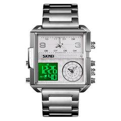Analog-Digital Watch Square Men's Business Electronic Watch