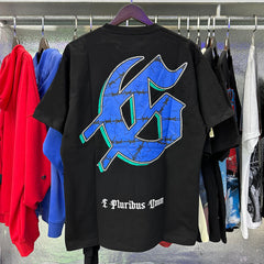 Godspeed T Shirts Skull City Reflection Print Cotton Casual Short Sleeve Men and Women