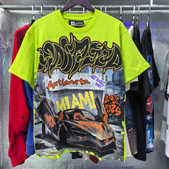 Godspeed T Shirts Atlanta Supercar Printed Cotton Casual Short Sleeve Men and Women